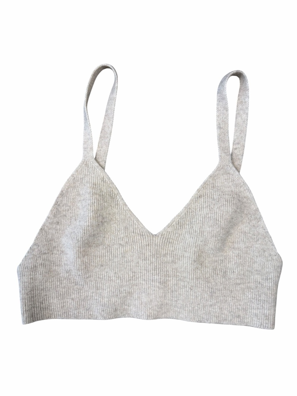 NAADAM 82% Cashmere Rib Knit Bralette Beige Size M